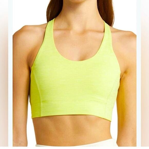 Outdoor Voices Doing Things Thrive Sports Bra Racerback Mesh Yellow Size XXS NEW - Picture 1 of 12